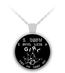 Bowl Like A Girl Round Necklace